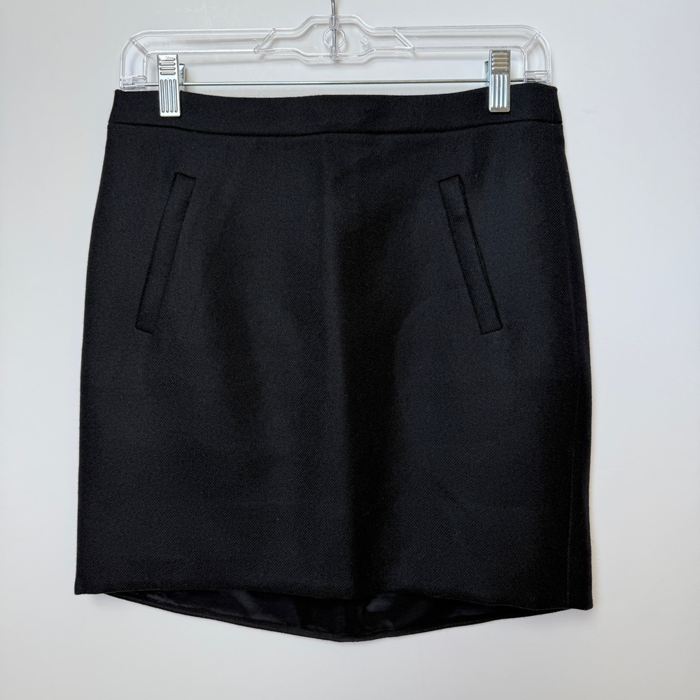 J.Crew Zip Pocket Mini Skirt Black Size 0